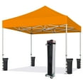 thumbnail image 1 of Eurmax Canopy 10' x 10' Tangerine Pop-up Canopy and 56lbs Instant Outdoor Canopy, 1 of 7