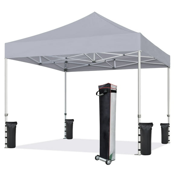 Eurmax Canopy 10' x 10' Taupe Pop-up Canopy and 56lbs Instant Outdoor Canopy