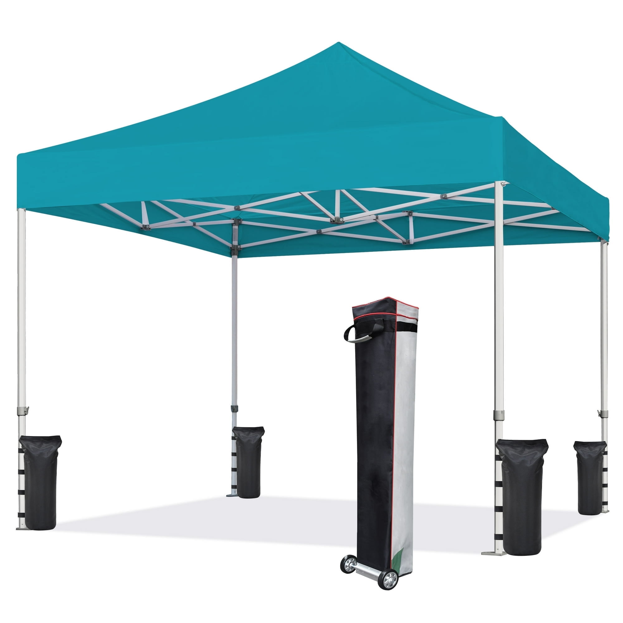 Euromax 10'x10' Easy Set Quick Outdoor Shade Tent, Teal Pop