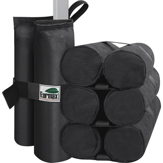 Eurmax Canopy 40 lbs. Black Weight Bag Outdoor Canopy Weights (4 Pack