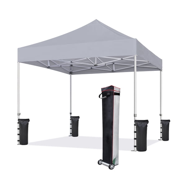 Eurmax Canopy 8x8 Pop-up and Instant Outdoor Canopy,Grey