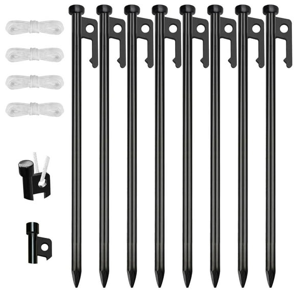Eurmax Canopy Steel 11.8" Tent Stakes (8 Pack)