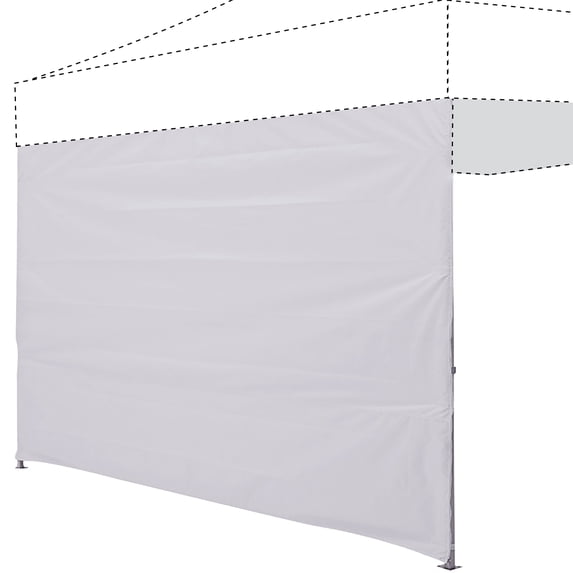 Eurmax Instant Sunwall for 10x10FT Pop up Canopy, 1 Pack White Canopy Sidewall