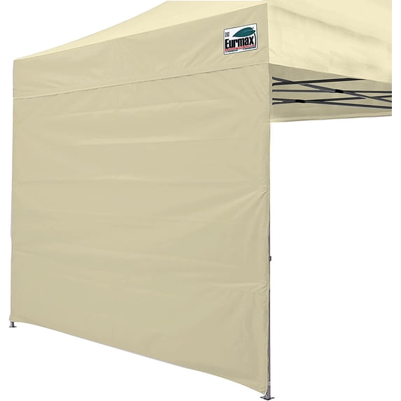 Eurmax Instant Sunwall for 5x5FT Pop up Canopy, 1 Pack Beige Canopy Sidewall