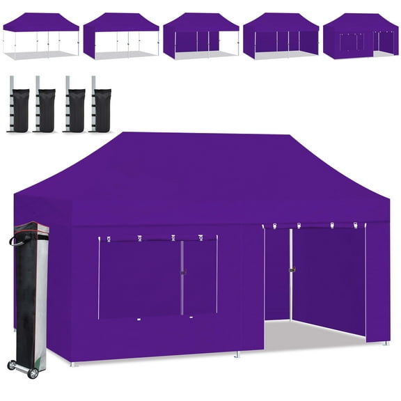 Eurmax USA 10'x20' Outdoor Party Wedding Tent Heavy Duty Canopy ,Purple