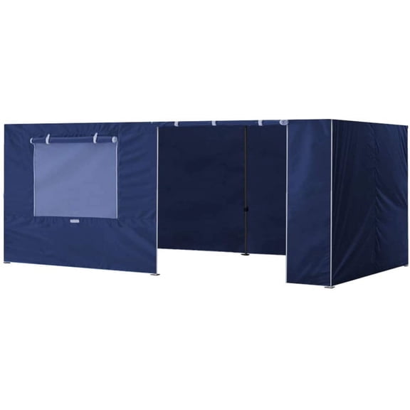 Eurmax USA 10x20ft Canopy Tent Replacement Walls - Set of 4 Zippered Sidewalls,Navy Blue(Tent Not Included)