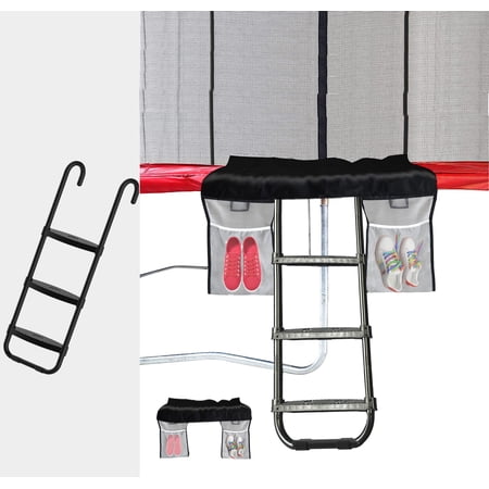 Eurmax Universal Trampoline Ladders,3-Step Anti-Skid Ladder,220lb Weight