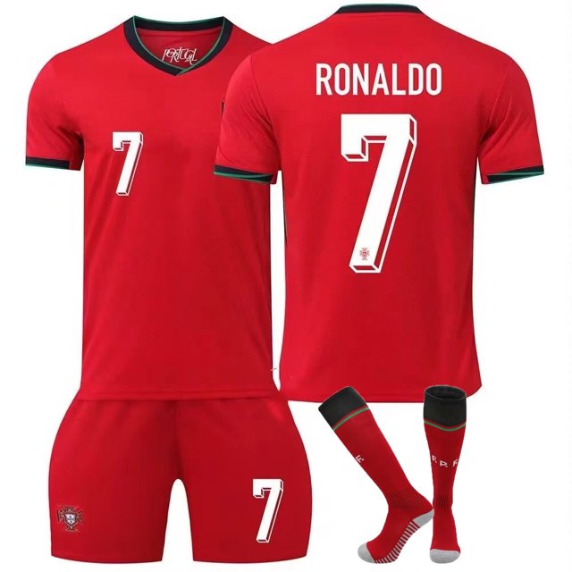 Euro 2024 Portugal Ronaldo Soccer Jersey Number 7 Ronaldo Soccer Fans
