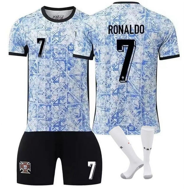 Euro 2024 Portugal Ronaldo Soccer Jersey Number 7 Ronaldo Soccer Fans