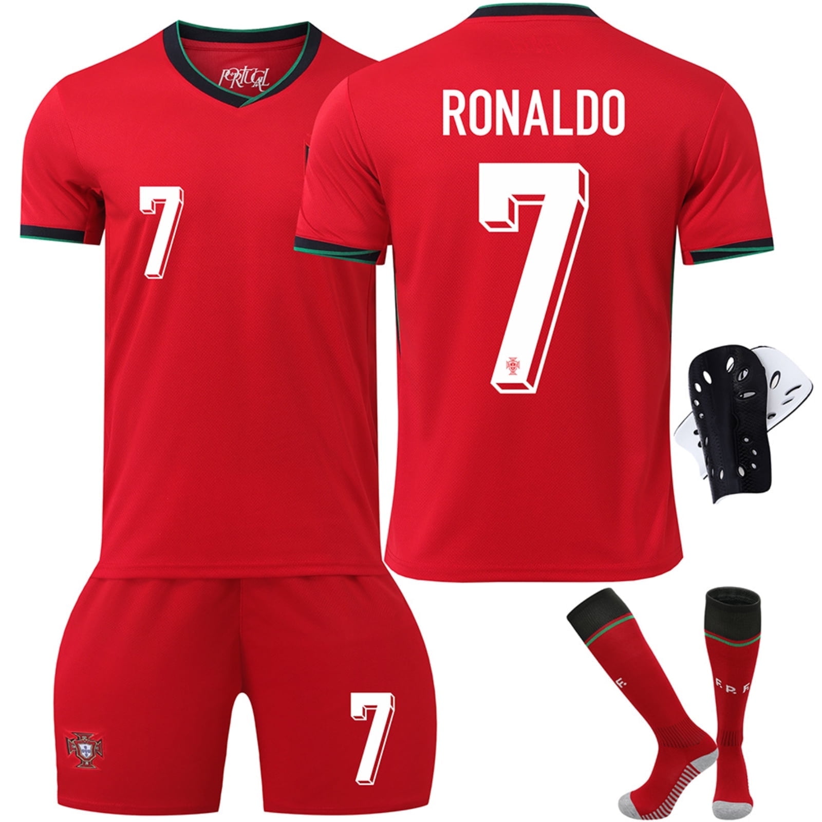 Euro 2024 Portugal Soccer Jerseys Ronaldo Jersey Kids Youth Ronaldo