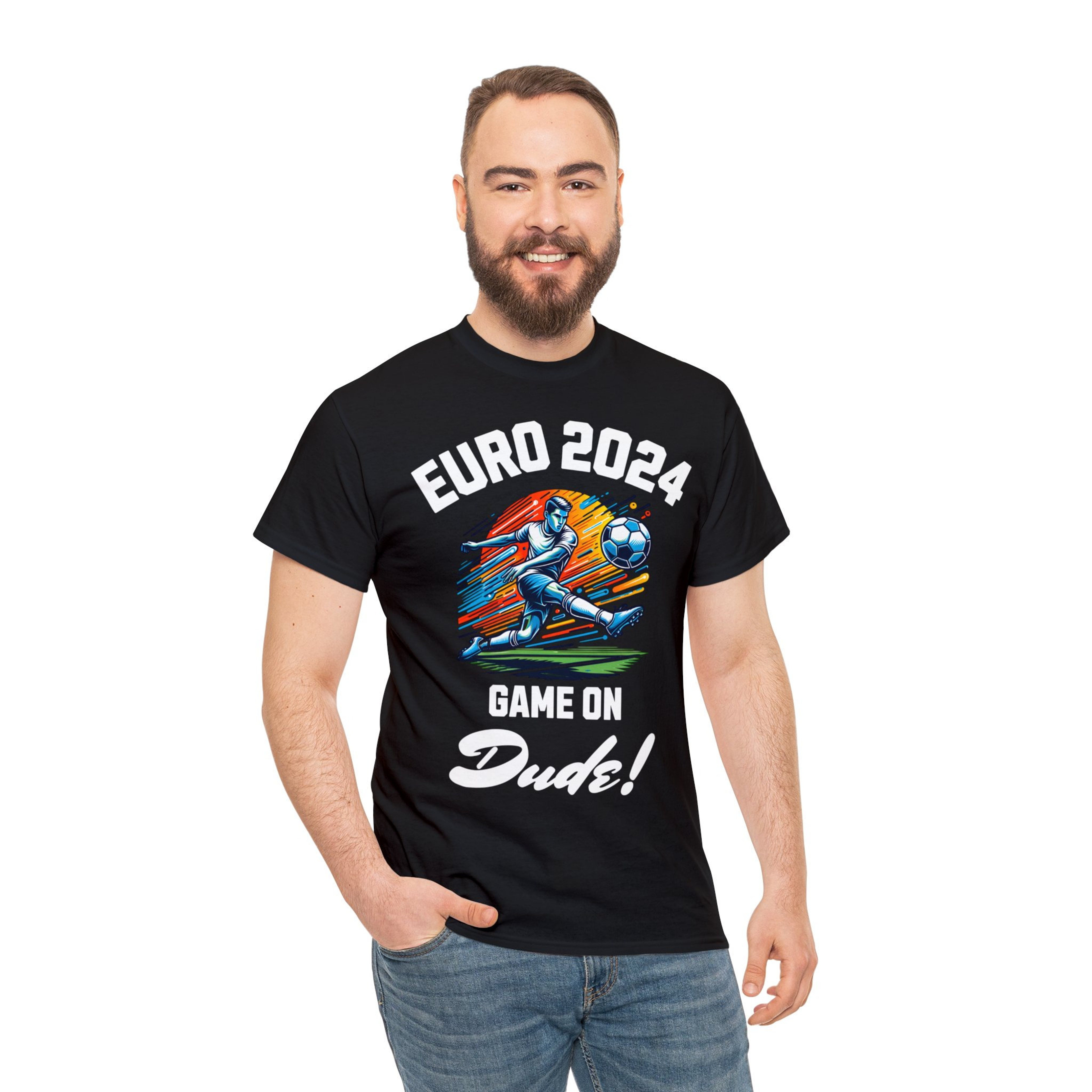 Euro 2024 T-Shirt 'EURO 2024 GAME On, DUDE!', Eurocup 2024, Football ...