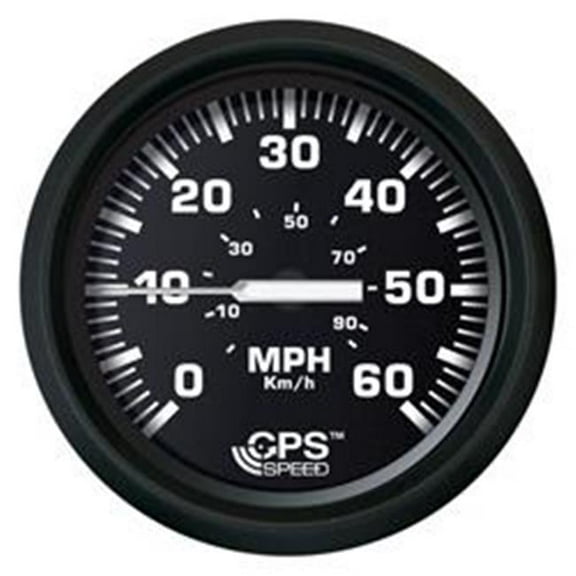 Euro Black 4 in. Speedometer 60MPH - GPS