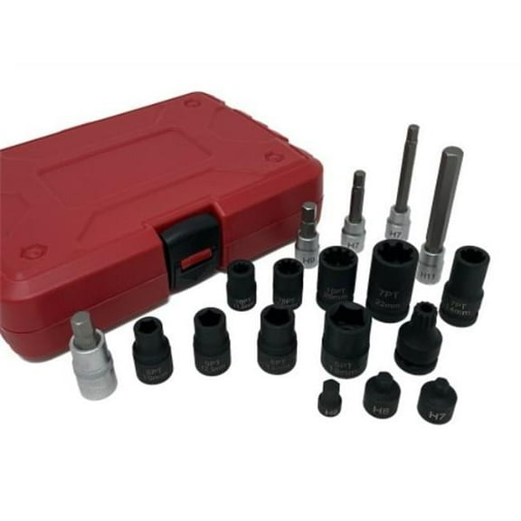 Euro Brake Caliper Socket Set, 18 Piece