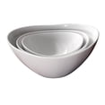 thumbnail image 1 of Euro Ceramica, Inc. Euro Ceramica Highlands White Porcelain Serving Bowls, 3pc and 4pc 3 Piece, 1 of 5