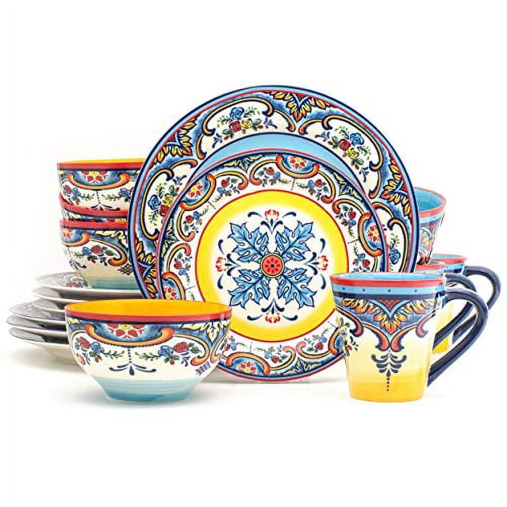 Euro Ceramica Zanzibar 16 Piece Stoneware Dinnerware Set