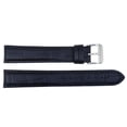 thumbnail image 1 of Euro Collection Black Alligator Grain 18mm Extra Long Leather Watch Band, 1 of 1