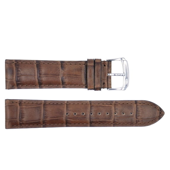 Euro Collection Rhein Fils Switzerland Brown Alligator Grain Leather 18mm Watch Strap