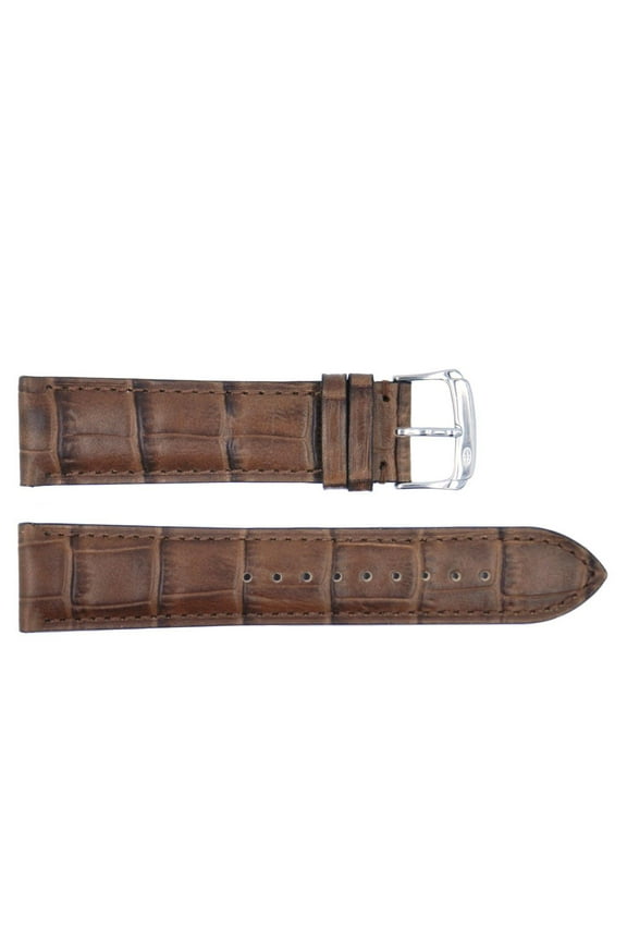 Rhein Fils Switzerland Brown Alligator Grain Leather 18mm Watch Strap