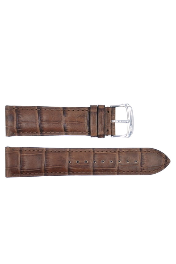 Rhein Fils Switzerland Brown Alligator Grain Leather 20mm Watch Strap
