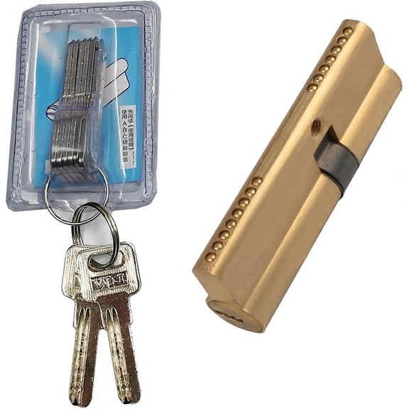 Euro Cylinder Lock 45/45 Brass Anti-Theft Door Lock Cylinder Barrel Lock With 8 Keys,Anti-Bump