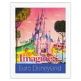 thumbnail image 1 of Euro Disneyland - Paris France - Imaginez (Imagine) - Vintage Travel Poster c.1990s - Fine Art Rolled Canvas Print 20in x 26in, 1 of 4