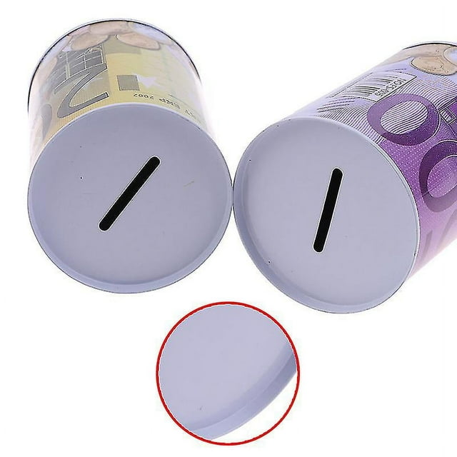 Euro Dollar Money Box Safe Cylinder Piggy Bank Banks For Coins Deposit