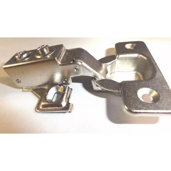 Euro Frame Hinge Hardware 1/2-Inch Overlay Brushed Nickel Europany Hinges Half