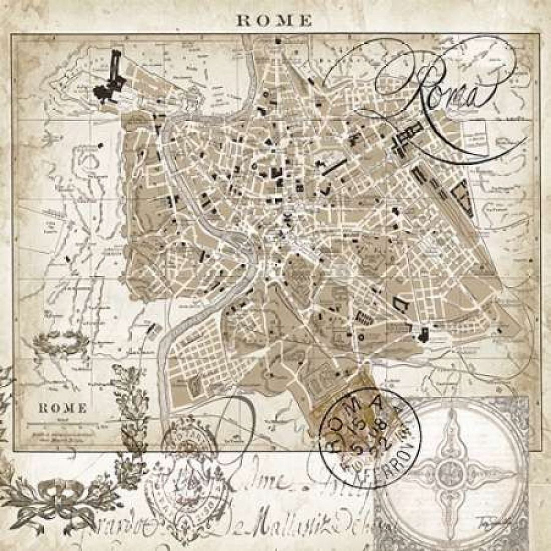 Euro Map II Canvas Art - Tre Sorelle Studios (24 x 24)