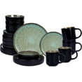 thumbnail image 1 of Euro-Nordic Stoneware 20pc Dinnerware Set, Reactive Glaze (Bubble Green, 20pc Set), 1 of 13