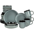thumbnail image 1 of Euro-Nordic Stoneware 20pc Dinnerware Set, Reactive Glaze (Green, 20pc Set), 1 of 8