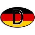 thumbnail image 1 of Euro Oval D Deutschland Flag 3M Reflective sticker| German Germany Decal, 1 of 3