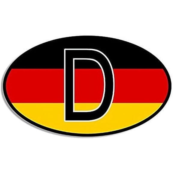 Euro Oval D Deutschland Flag Sticker German germany decal - Sticker Graphic - Auto, Wall, Laptop, Cell Phone, Notebook, Bumper, Window, Truck