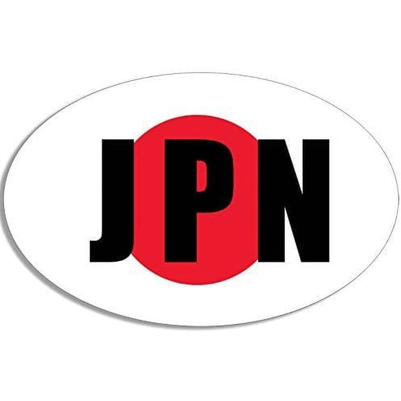 Euro Oval JPN 3M Reflective sticker| Japan Japanese Flag