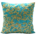 thumbnail image 1 of Euro Pillow Cases, Euro Pillow Sham, Luxury Blue European Shams 26x26 inch (65x65 cm), Silk Euro Shams, Abstract, Modern European Pillow Shams - Creative Ribbons, 1 of 4