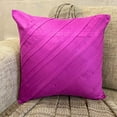 thumbnail image 1 of Euro Pillow Shams, Decorative Fandango Pink Euro Shams 26x26 inch (65x65 cm), Suede Euro Pillow Covers, Solid Color, Pintucks, Textured, Contemporary Euro - Contemporary Fandango, 1 of 10