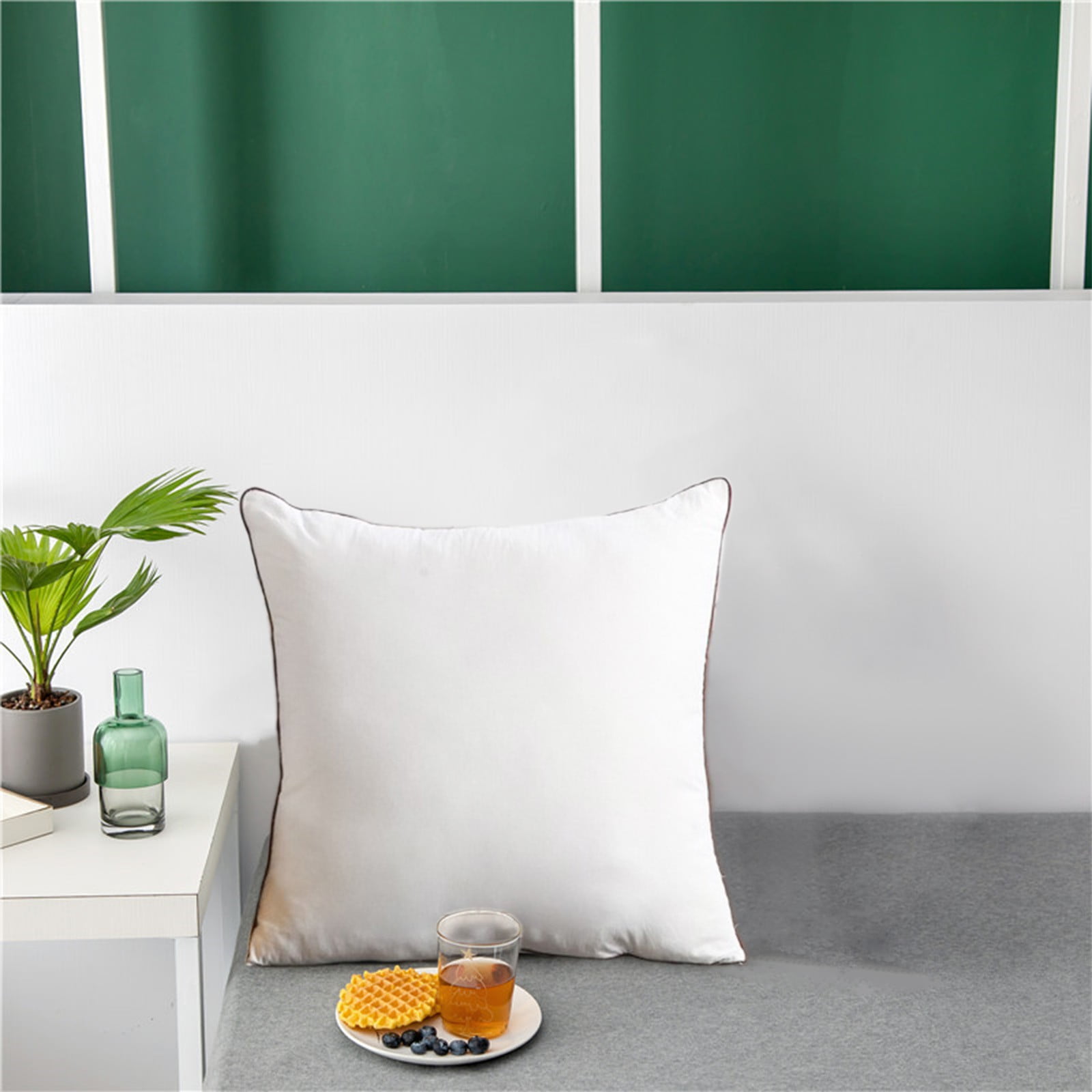 Euro Pillows 20''x20'' Pillow Inserts, Square Sham Insert for Bed Throw