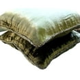 thumbnail image 1 of Euro Sham Cover, Olive Green European Pillow Covers 26x26 inch (65x65 cm), Velvet Euro Shams, Solid Color, Contemporary Euro Size Pillow Shams - Olive Shimmer, 1 of 4