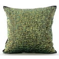 thumbnail image 1 of Euro Sham, Peacock Green Euro Shams 26x26 inch (65x65 cm), Silk European Pillow Shams, Abstract, Bling, Textured Sequins Embellished, Modern European Sham&nbsp;Pillow Covers - Supernova, 1 of 3