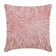thumbnail image 1 of Euro Sham Pillow, Decorative Pink Euro Size Pillow Covers 26x26 inch (65x65 cm), Silk Euro Sham Covers, Solid Color, Ribbon Embroidery, Modern Euro Pillowcases - Pink Paradise, 1 of 3