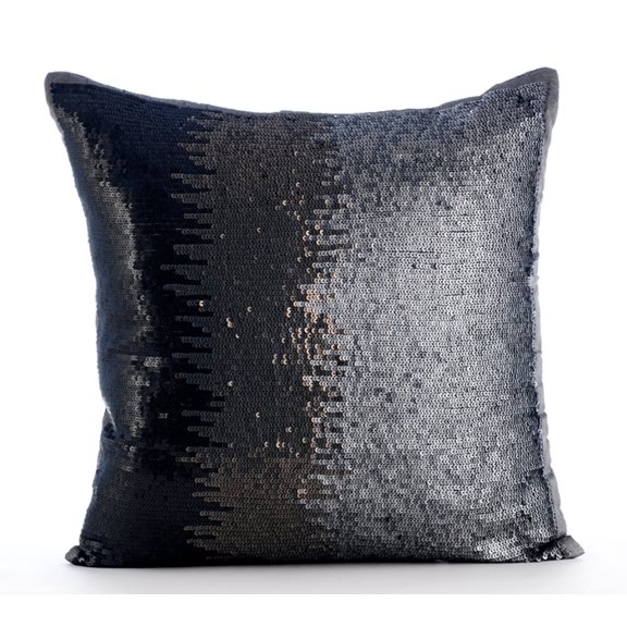 Euro Sham Pillow, Gray Euro Size Pillow Shams 26x26 inch (65x65 cm), Silk Euro Sham Covers, Ombre, Modern Euro Size Pillow Covers - Knight Of Soul