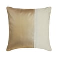 thumbnail image 1 of Euro Shams, Decorative Antique Gold Euro Shams 26x26 inch (65x65 cm), Faux Leather Euro Sham Covers, Patchwork, Contemporary European Sham&nbsp;Covers - Better Half Antique Gold, 1 of 4