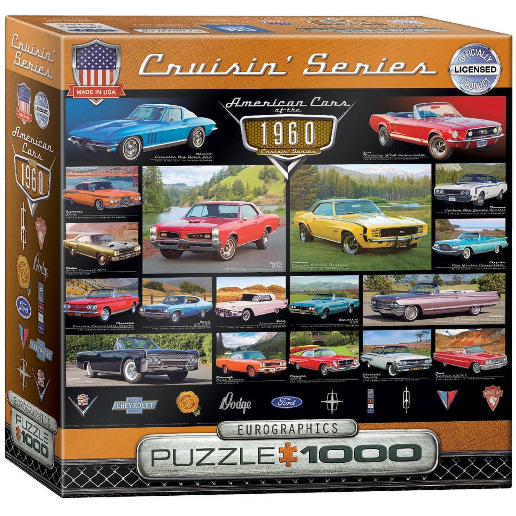 Eurographics - 1000 Piece Jigsaw Puzzles - Art, Cars, Animals