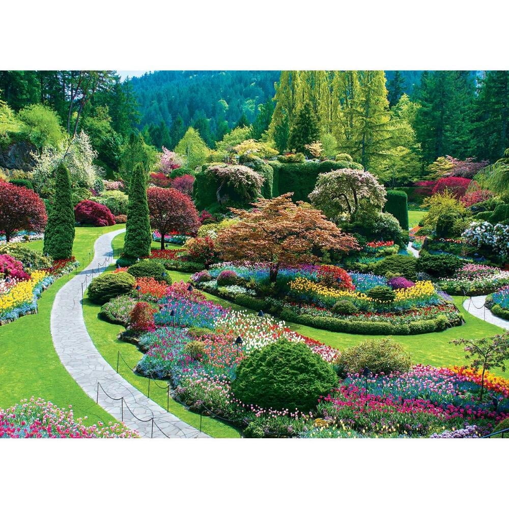 EuroGraphics Butchart Gardens – Sunken Garden Jigsaw Puzzle, 1000 Pieces, Scenic Photography