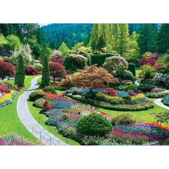 EuroGraphics Butchart Gardens Sunken Garden Jigsaw Puzzle, 1000 Pieces, Scenic Photography