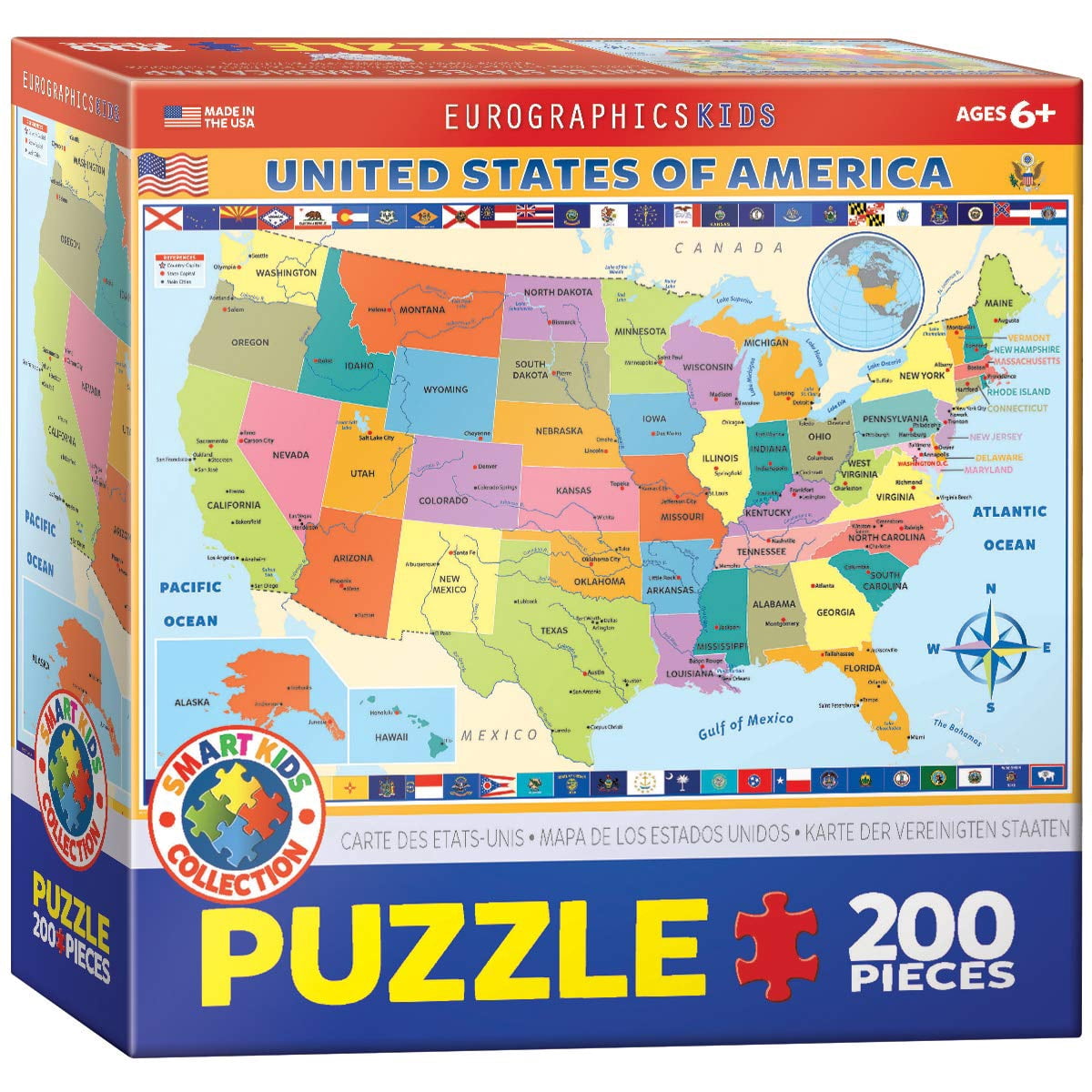 EuroGraphics Map of the AIF9 United States of America Jigsaw Puzzle