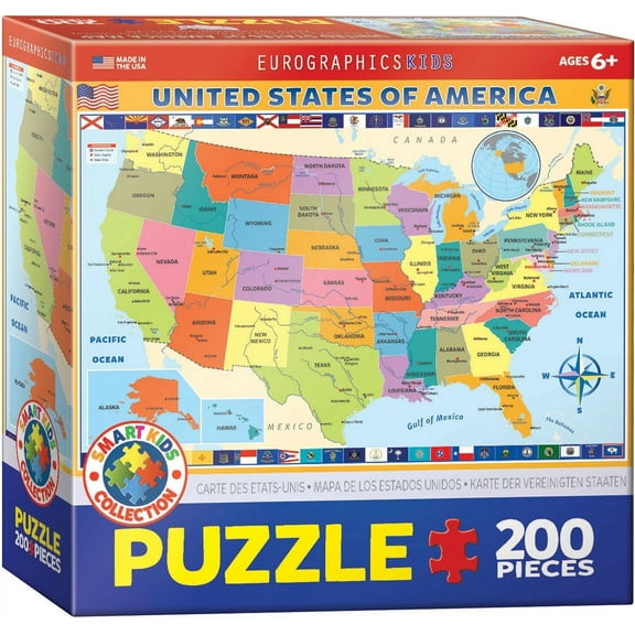 EuroGraphics Map of the of Jigsaw Puzzle (200-Piece)