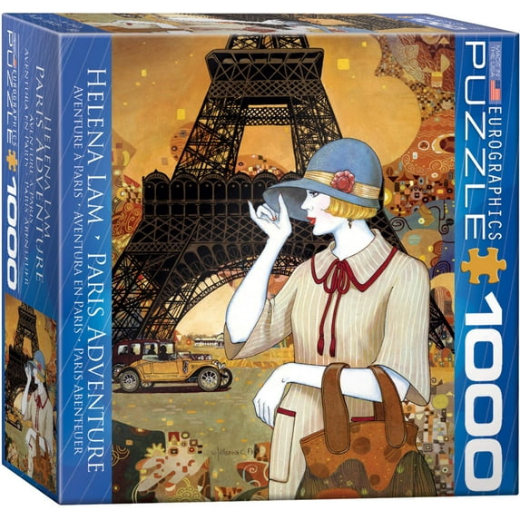 EuroGraphics Paris Adventure 1000-Piece Puzzle, Small Box