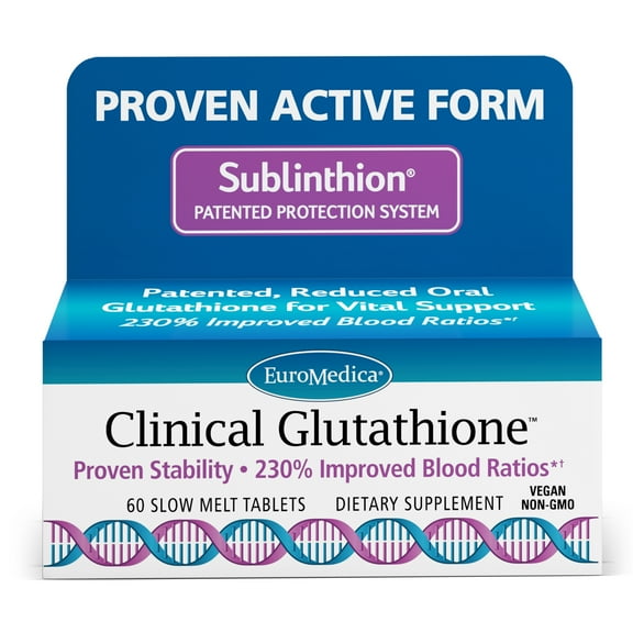 EuroMedica Clinical Glutathione - 60 Slow Melt Tablets