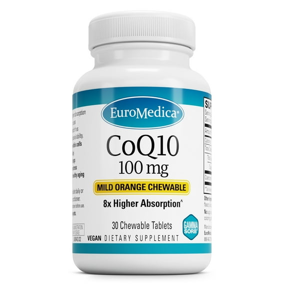 EuroMedica CoQ10 100 mg - 30 Chewable Tablets