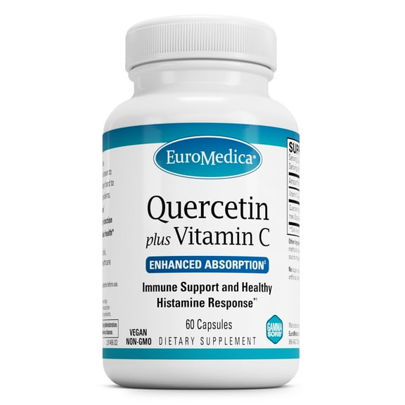 EuroMedica Quercetin plus Vitamin C - 60 Capsules (60 Servings)